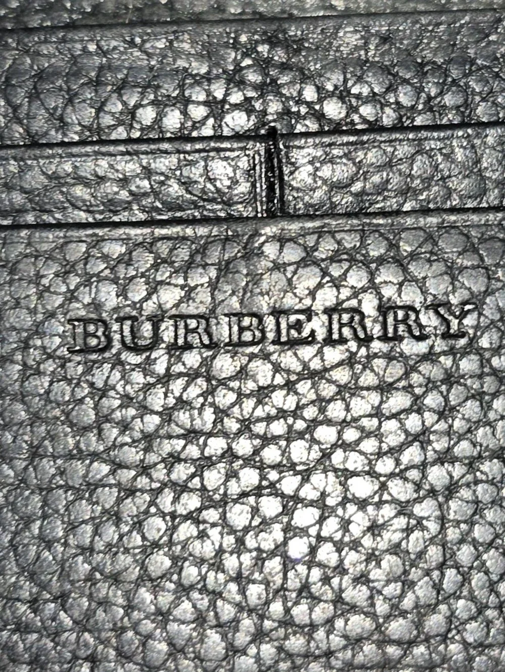 Burberry Black Leather Long Bifold Wallet EUC